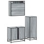 Set de muebles de baño 3 pzas madera contrachapada gris sonoma by , Bathroom furniture - Ref: Foro24-3301028, Price: 248,39 €...