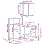 Set de muebles de baño 3 pzas madera contrachapada gris sonoma by , Bathroom furniture - Ref: Foro24-3301028, Price: 248,39 €...