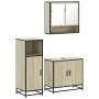 Set de muebles de baño 3 pzas madera contrachapada roble Sonoma von , Badezimmermöbel - Ref: Foro24-3300976, Preis: 199,14 €,...