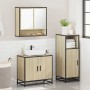 Set de muebles de baño 3 pzas madera contrachapada roble Sonoma von , Badezimmermöbel - Ref: Foro24-3300976, Preis: 199,14 €,...