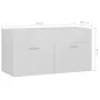 Waschbeckenunterschrank aus glänzend weißem Sperrholz, 90 x 38,5 x 46 cm von vidaXL, Badezimmermöbel - Ref: Foro24-804671, Pr...