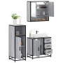 Set de muebles de baño 3 pzas madera contrachapada gris sonoma by , Bathroom furniture - Ref: Foro24-3300988, Price: 248,51 €...