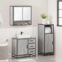 Set de muebles de baño 3 pzas madera contrachapada gris sonoma by , Bathroom furniture - Ref: Foro24-3300988, Price: 248,51 €...