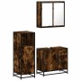 Set de muebles baño 3 pzas madera contrachapada roble ahumado von , Badezimmermöbel - Ref: Foro24-3300957, Preis: 240,85 €, R...