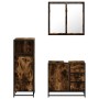 Set de muebles baño 3 pzas madera contrachapada roble ahumado von , Badezimmermöbel - Ref: Foro24-3300957, Preis: 240,85 €, R...