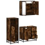 Set de muebles baño 3 pzas madera contrachapada roble ahumado von , Badezimmermöbel - Ref: Foro24-3300957, Preis: 240,85 €, R...