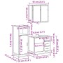 Set de muebles baño 3 pzas madera contrachapada roble ahumado von , Badezimmermöbel - Ref: Foro24-3300957, Preis: 240,85 €, R...