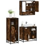 Set de muebles baño 3 pzas madera contrachapada roble ahumado by , Bathroom furniture - Ref: Foro24-3300997, Price: 222,06 €,...