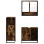 Set de muebles baño 3 pzas madera contrachapada roble ahumado by , Bathroom furniture - Ref: Foro24-3300997, Price: 222,06 €,...
