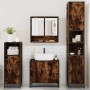 Set de muebles baño 4 pzas madera contrachapada roble ahumado de , Muebles de baño - Ref: Foro24-3301217, Precio: 337,12 €, D...