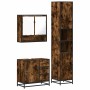 Set de muebles baño 3 pzas madera contrachapada roble ahumado de , Muebles de baño - Ref: Foro24-3301107, Precio: 311,91 €
