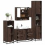 Set de muebles baño 4 pzas madera contrachapada roble marrón von , Badezimmermöbel - Ref: Foro24-3301234, Preis: 439,24 €, Ra...