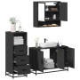 Juego de muebles de baño 3 pzas madera contrachapada negro de , Muebles de baño - Ref: Foro24-3301040, Precio: 253,83 €, Desc...