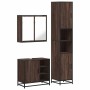 Set de muebles baño 3 pzas madera contrachapada roble marrón by , Bathroom furniture - Ref: Foro24-3301089, Price: 266,22 €, ...