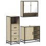 Set de muebles de baño 3 pzas madera contrachapada roble Sonoma von , Badezimmermöbel - Ref: Foro24-3301056, Preis: 221,10 €,...