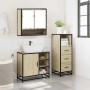 Set de muebles de baño 3 pzas madera contrachapada roble Sonoma von , Badezimmermöbel - Ref: Foro24-3301056, Preis: 221,10 €,...