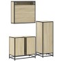 Set de muebles de baño 3 pzas madera contrachapada roble Sonoma von , Badezimmermöbel - Ref: Foro24-3301056, Preis: 221,10 €,...