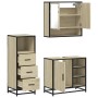 Set de muebles de baño 3 pzas madera contrachapada roble Sonoma von , Badezimmermöbel - Ref: Foro24-3301056, Preis: 221,10 €,...