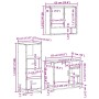 Set de muebles de baño 3 pzas madera contrachapada roble Sonoma von , Badezimmermöbel - Ref: Foro24-3301056, Preis: 221,10 €,...