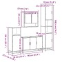 Set de muebles baño 4 pzas madera contrachapada roble ahumado de , Muebles de baño - Ref: Foro24-3301222, Precio: 426,61 €, D...