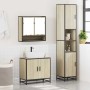 Set de muebles de baño 3 pzas madera contrachapada roble Sonoma von , Badezimmermöbel - Ref: Foro24-3301096, Preis: 281,78 €,...