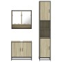 Set de muebles de baño 3 pzas madera contrachapada roble Sonoma von , Badezimmermöbel - Ref: Foro24-3301096, Preis: 281,78 €,...