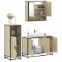 Set de muebles de baño 3 pzas madera contrachapada roble Sonoma von , Badezimmermöbel - Ref: Foro24-3300981, Preis: 215,00 €,...