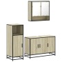 Set de muebles de baño 3 pzas madera contrachapada roble Sonoma von , Badezimmermöbel - Ref: Foro24-3300981, Preis: 215,00 €,...