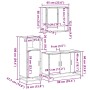 Set de muebles de baño 3 pzas madera contrachapada roble Sonoma von , Badezimmermöbel - Ref: Foro24-3300981, Preis: 215,00 €,...