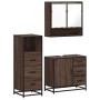 Set de muebles baño 3 pzas madera contrachapada roble marrón von , Badezimmermöbel - Ref: Foro24-3301049, Preis: 255,29 €, Ra...