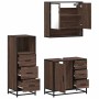 Set de muebles baño 3 pzas madera contrachapada roble marrón de , Muebles de baño - Ref: Foro24-3301049, Precio: 255,08 €