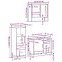 Set de muebles baño 3 pzas madera contrachapada roble marrón von , Badezimmermöbel - Ref: Foro24-3301049, Preis: 255,29 €, Ra...