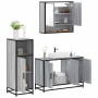 Set de muebles de baño 3 pzas madera contrachapada gris sonoma de , Muebles de baño - Ref: Foro24-3300983, Precio: 237,63 €, ...