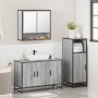 Set de muebles de baño 3 pzas madera contrachapada gris sonoma de , Muebles de baño - Ref: Foro24-3300983, Precio: 237,63 €, ...