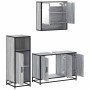 Set de muebles de baño 3 pzas madera contrachapada gris sonoma de , Muebles de baño - Ref: Foro24-3300983, Precio: 237,63 €, ...