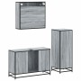 Set de muebles de baño 3 pzas madera contrachapada gris sonoma de , Muebles de baño - Ref: Foro24-3300983, Precio: 237,63 €, ...