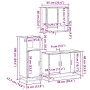 Set de muebles de baño 3 pzas madera contrachapada gris sonoma de , Muebles de baño - Ref: Foro24-3300983, Precio: 237,63 €, ...