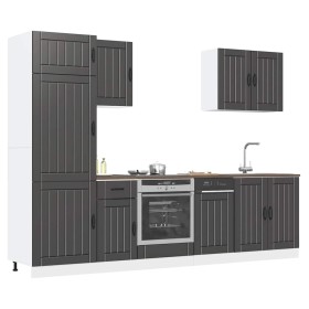 Mueble de cocina Kalmar negra 7 piezas madera contrachapada de , Armarios de cocina - Ref: Foro24-3314772, Precio: 568,00 €, ...