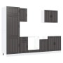 Mueble de cocina Kalmar negra 7 piezas madera contrachapada von , Küchenschränke - Ref: Foro24-3314772, Preis: 568,00 €, Raba...