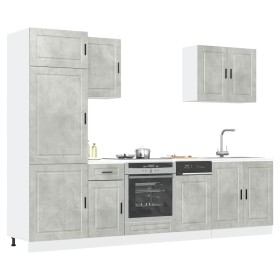 Mueble cocina Kalmar gris hormigón 7 pzas madera contrachapada de , Armarios de cocina - Ref: Foro24-3314785, Precio: 566,61 ...