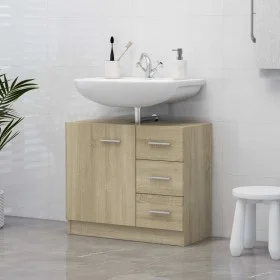 Waschbeckenschrank aus eichenfarbenem Sperrholz, 63 x 30 x 54 cm von vidaXL, Badezimmermöbel - Ref: Foro24-804187, Preis: 94,...