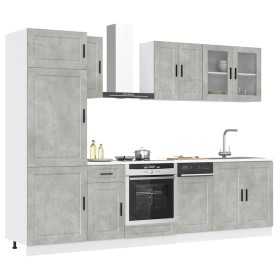 Mueble cocina Kalmar gris hormigón 8 pzas madera contrachapada de , Armarios de cocina - Ref: Foro24-3314815, Precio: 601,06 ...