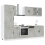 Mueble cocina Kalmar gris hormigón 8 pzas madera contrachapada de , Armarios de cocina - Ref: Foro24-3314815, Precio: 601,06 ...
