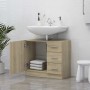 Waschbeckenschrank aus eichenfarbenem Sperrholz, 63 x 30 x 54 cm von vidaXL, Badezimmermöbel - Ref: Foro24-804187, Preis: 91,...