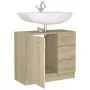 Waschbeckenschrank aus eichenfarbenem Sperrholz, 63 x 30 x 54 cm von vidaXL, Badezimmermöbel - Ref: Foro24-804187, Preis: 85,...
