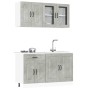 Mueble cocina Kalmar gris hormigón 4 pzas madera contrachapada von , Küchenschränke - Ref: Foro24-3314855, Preis: 290,42 €, R...