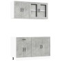 Mueble cocina Kalmar gris hormigón 4 pzas madera contrachapada von , Küchenschränke - Ref: Foro24-3314855, Preis: 290,42 €, R...