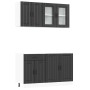 Mueble de cocina Kalmar negra 4 piezas madera contrachapada von , Küchenschränke - Ref: Foro24-3314862, Preis: 316,39 €, Raba...