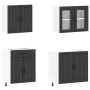 Mueble de cocina Kalmar negra 4 piezas madera contrachapada von , Küchenschränke - Ref: Foro24-3314862, Preis: 316,39 €, Raba...