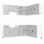 Mueble cocina Porto gris hormigón 11 pzas madera contrachapada von , Küchenschränke - Ref: Foro24-3314965, Preis: 668,62 €, R...